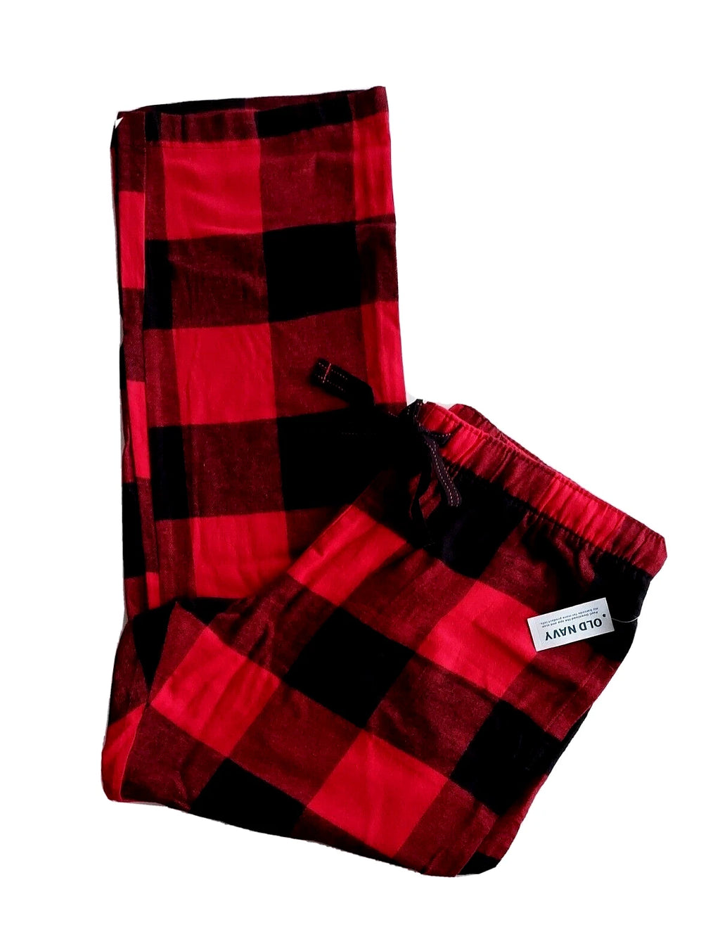 Womens Old Navy SOFT 100% COTTON-FLANNEL PAJAMA PANTS Red Buffalo Plaid XLT NWT