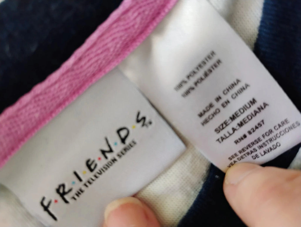 Friends TV Show Pajama Set. Juniors/Women's Medium. Rachel, Monica, Phoebe. 90s