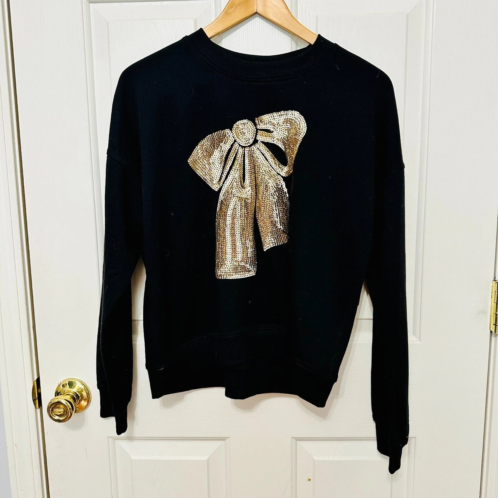 PHILOSOPHY SEQUINED BOW EMBELLISHED LOUNGEWEAR PAJAMA 2-PIECE SET MEDIUM $78