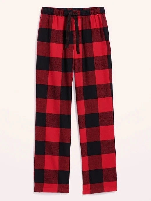 Womens Old Navy SOFT 100% COTTON-FLANNEL PAJAMA PANTS Red Buffalo Plaid XLT NWT