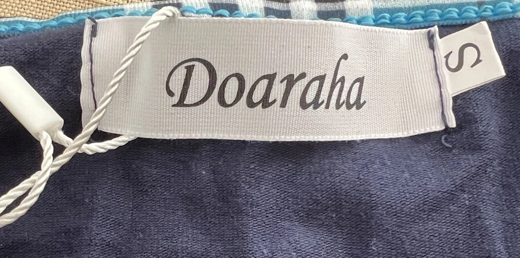 Doaraha Women’s Pajama Sets Short Sleeve Pajamas Size Small Teal/Blue/White NWT
