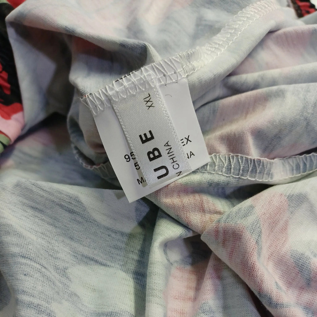 LOCUBE Women Pajama Floral-Black Size 2XL