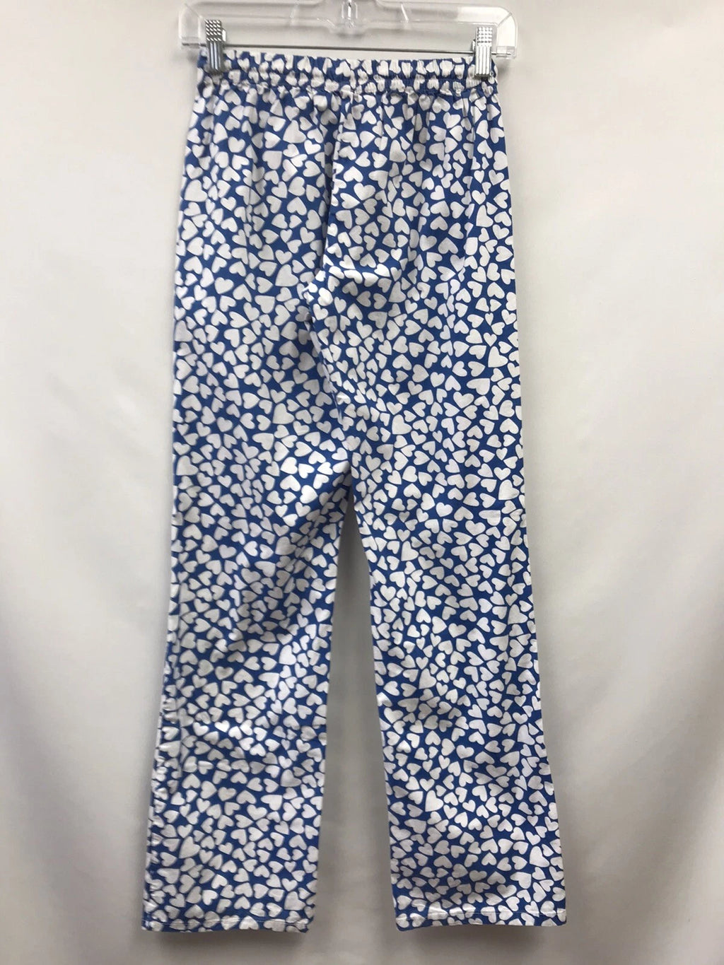Alicia Mahecha Womens Size Small 2 Piece Sleep Set Blue White Hearts