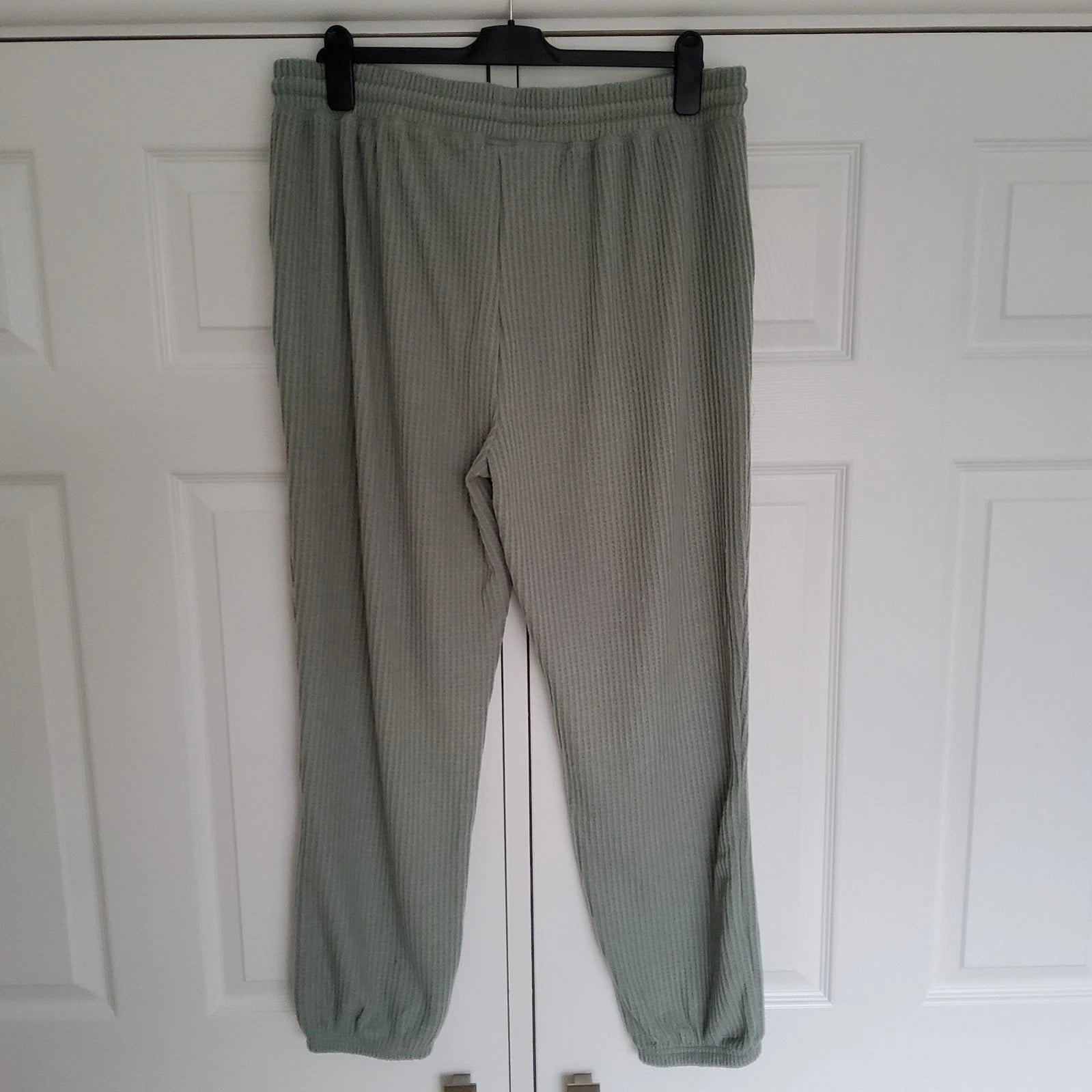 NEXT Womens Sage Green Soft Waffle Pyjamas SIZE LARGE 16 - 18 New with Tags
