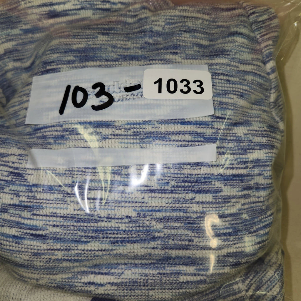 Victoria Secret Womens M Two Piece Blue Heathered Pajama Set 1033