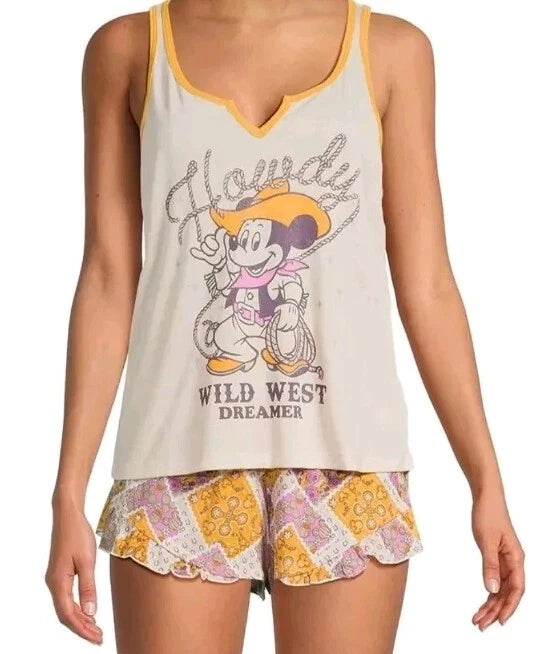 ©DISNEY Howdy Wild West Dreamer~ Medium (8-10) ~ 2-Piece Pajama Shorty Tank Set