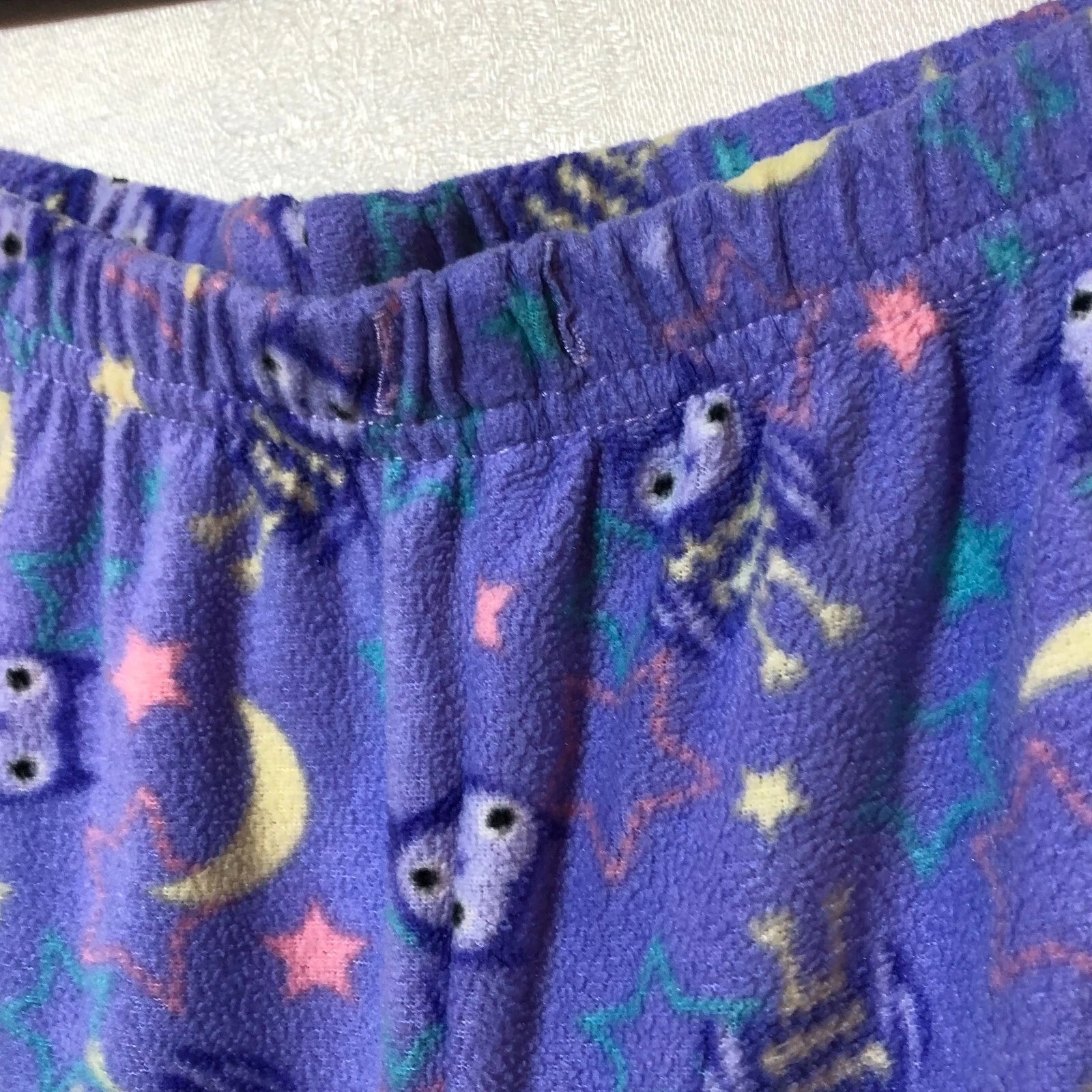 Yikes Women's PJ Set 'Night Owl' Purple Owl Print sz M Comfy Owlfully Beautiful