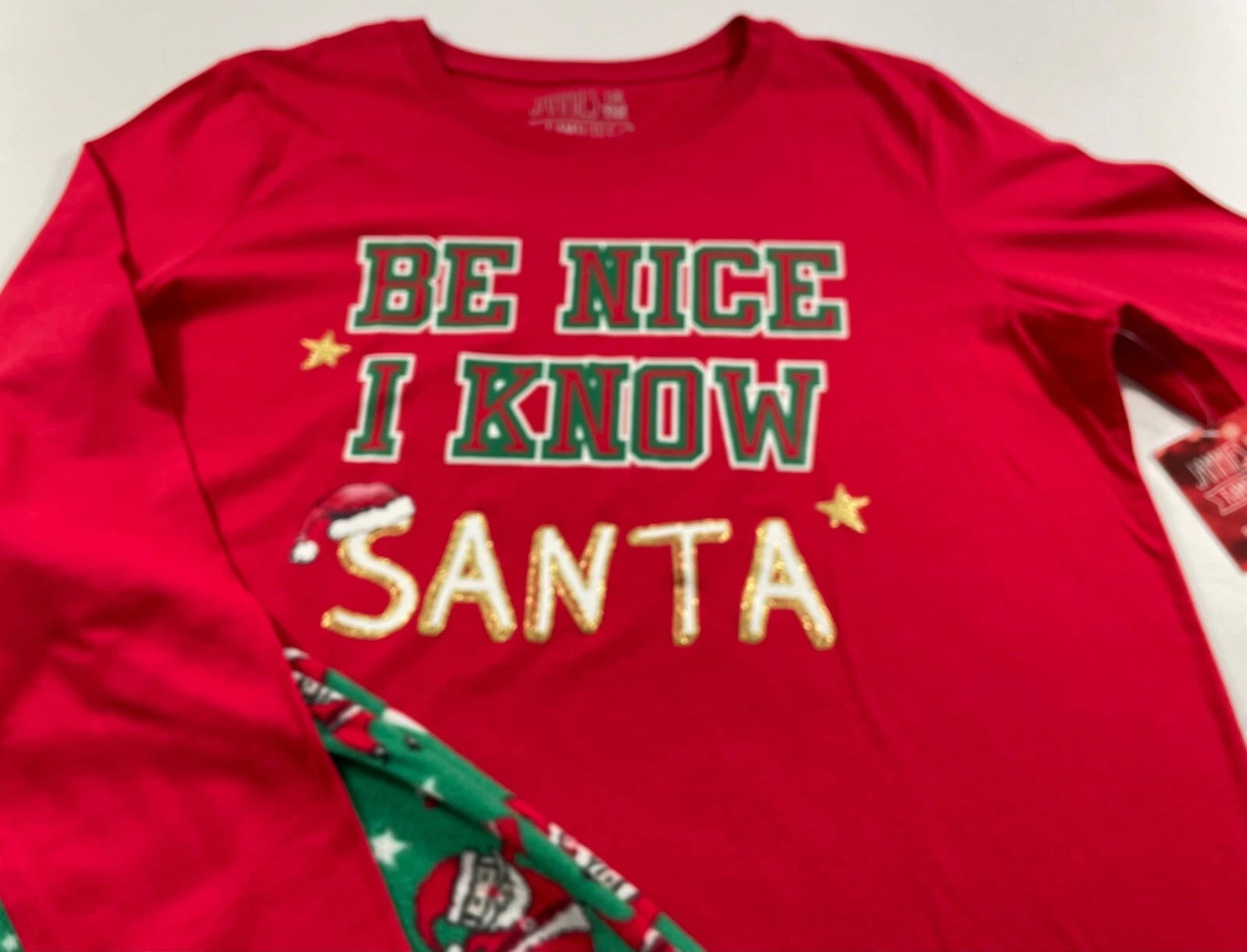 WOMEN’S JAMMIES FOR YOUR FAMILIES “BE NICE” 2-PIECE PAJAMA SET SIZE XL