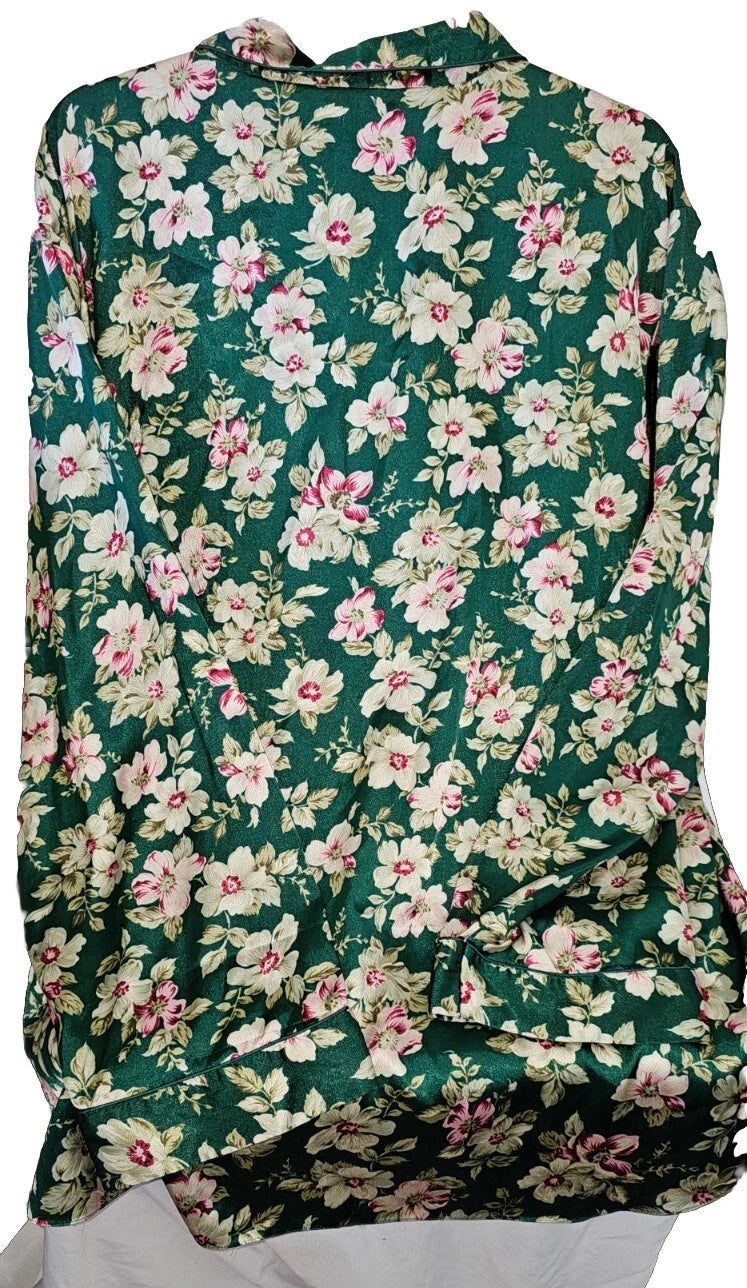 Sellecca Womens Floral 3X Pajama 2 Piece