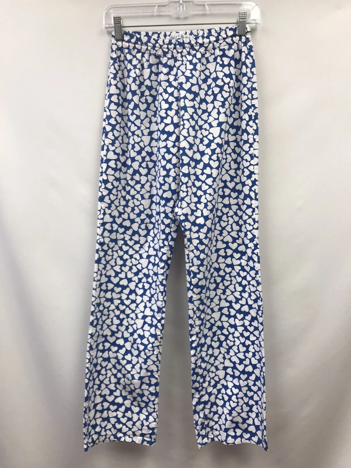 Alicia Mahecha Womens Size Small 2 Piece Sleep Set Blue White Hearts