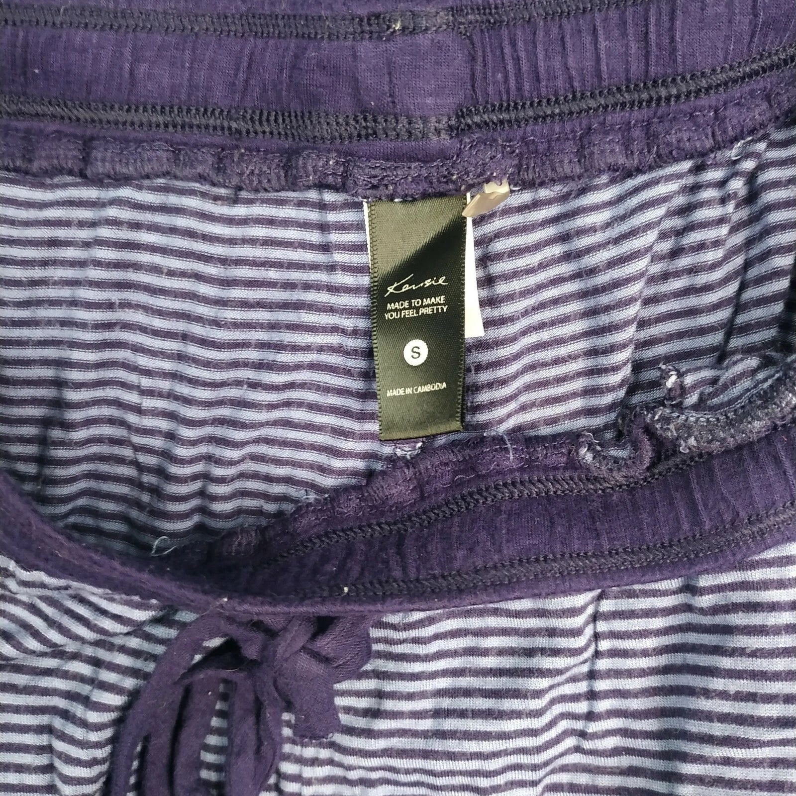 Kersie Wmns Pajamas Sz S (6/8) Long Sleeve Purple Lace Soft Pockets Lounge #122
