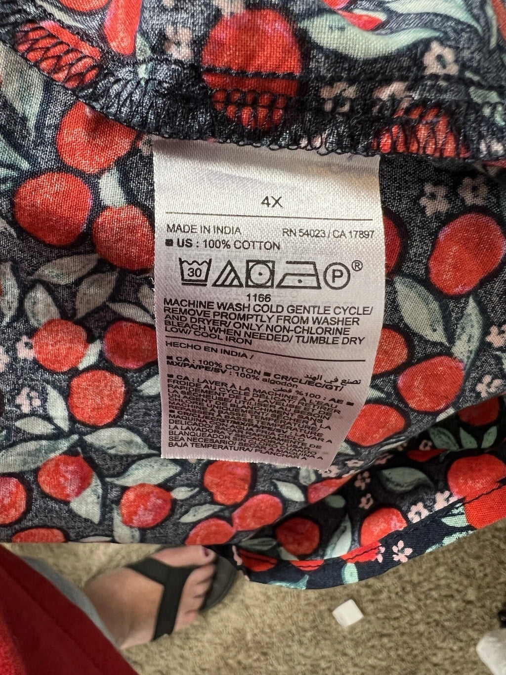 Plus Size 4x Women's Old Navy  Cherry Tree Poplin Set NWT