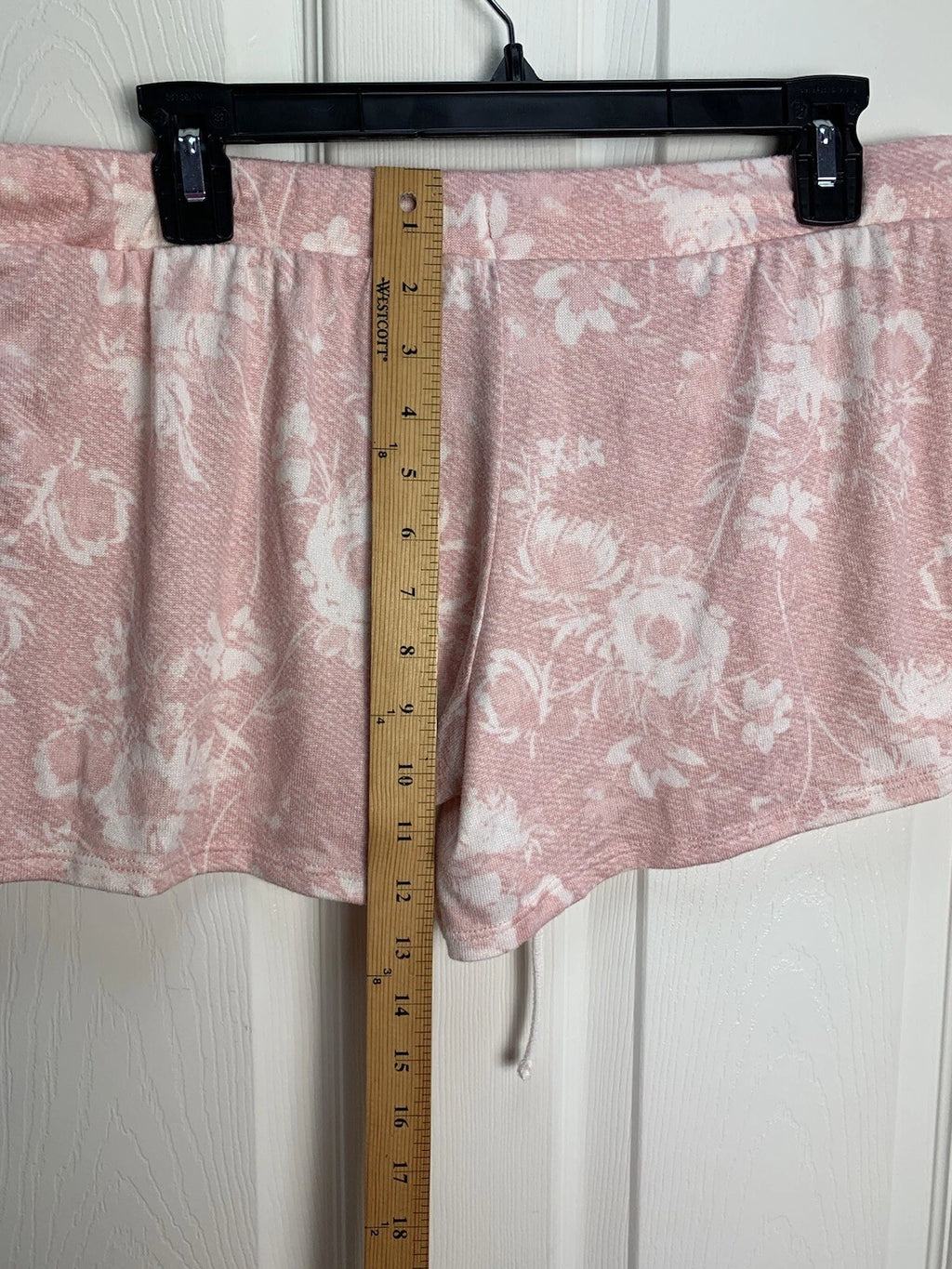 Lucky Brand M Pink Ivory Floral Print Soft Tank Top Shorts 2 Pc Pj Pajama Set