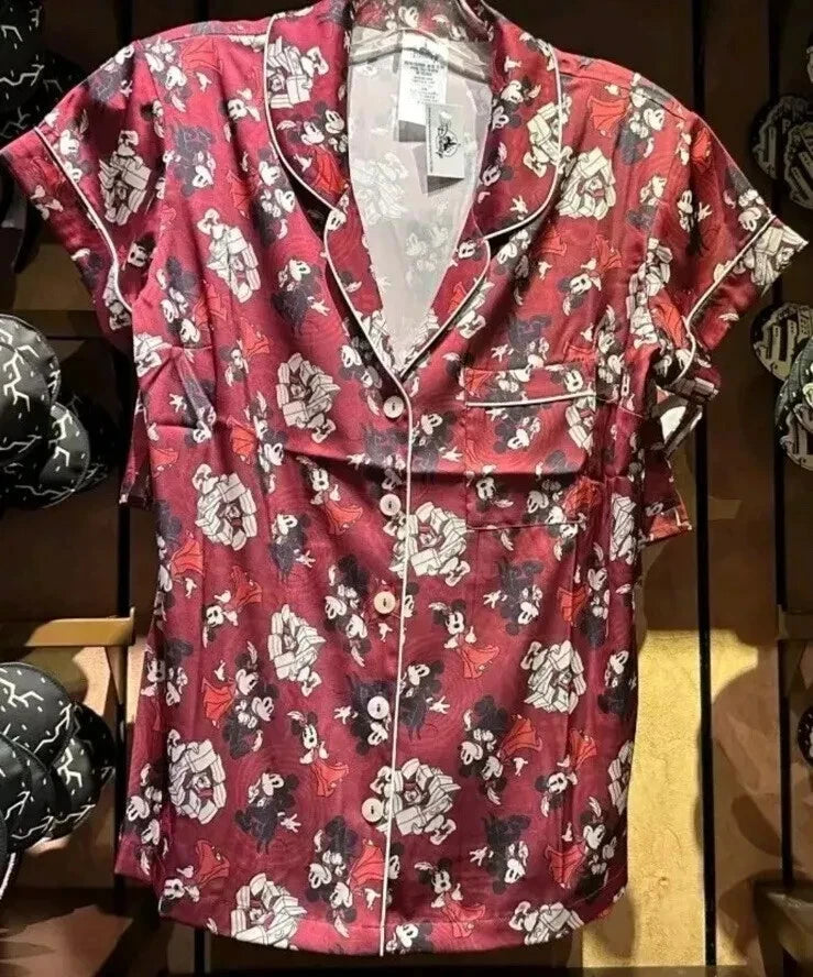 2024 Disney Parks Hollywood Studios Tower Of Terror Pajama Short Silky Set L