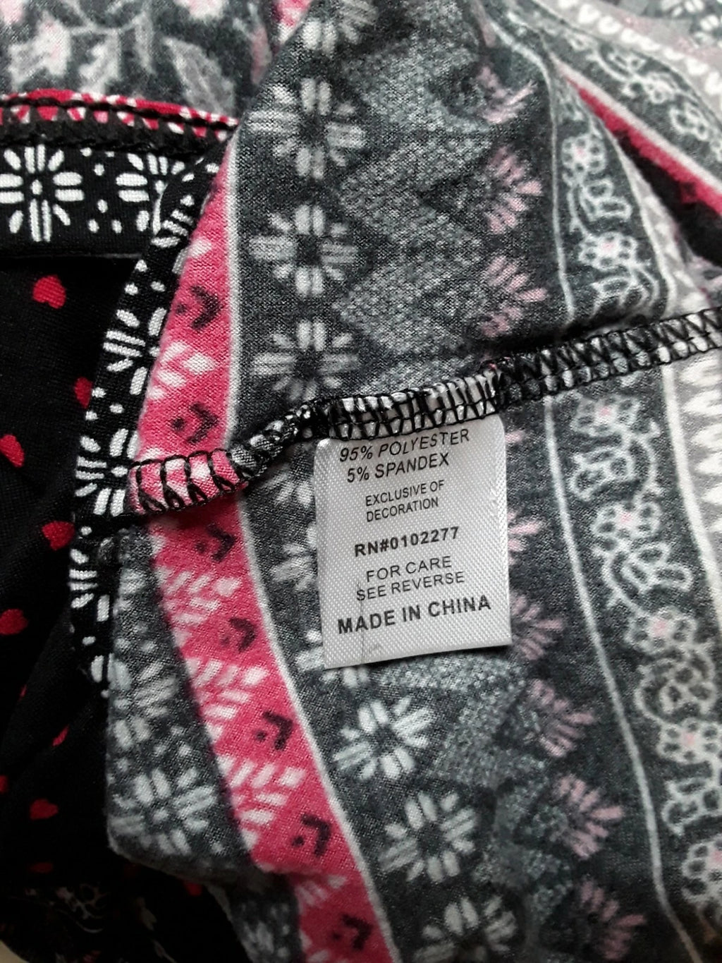 TB Loungewear Premium Collection Women's  2 PC ls PJ set pink/black sz S  GUC