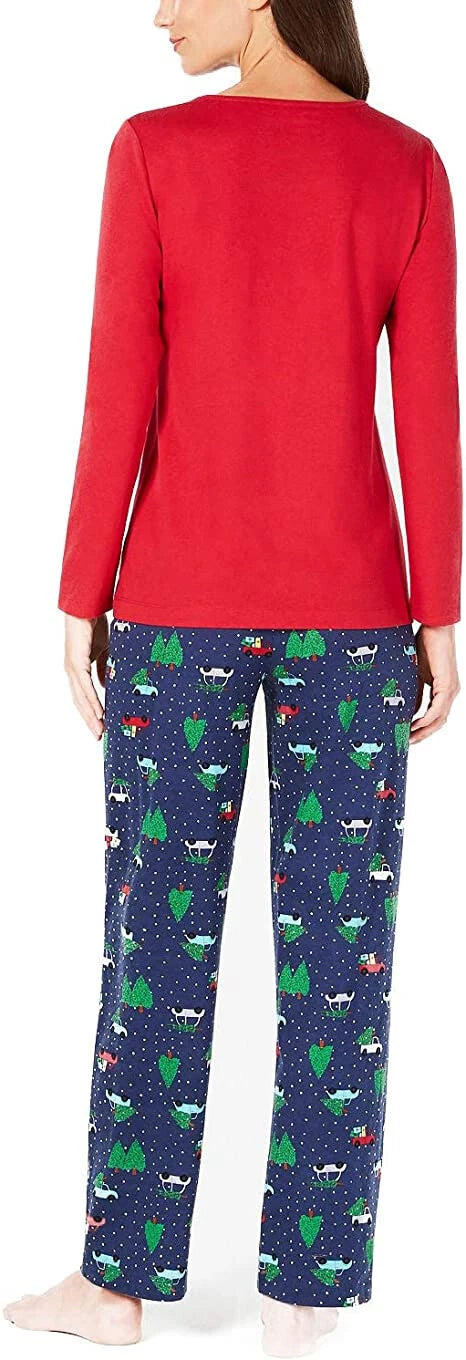 Family Pajamas Matching Women's are We There Yet Pajama Set Red S