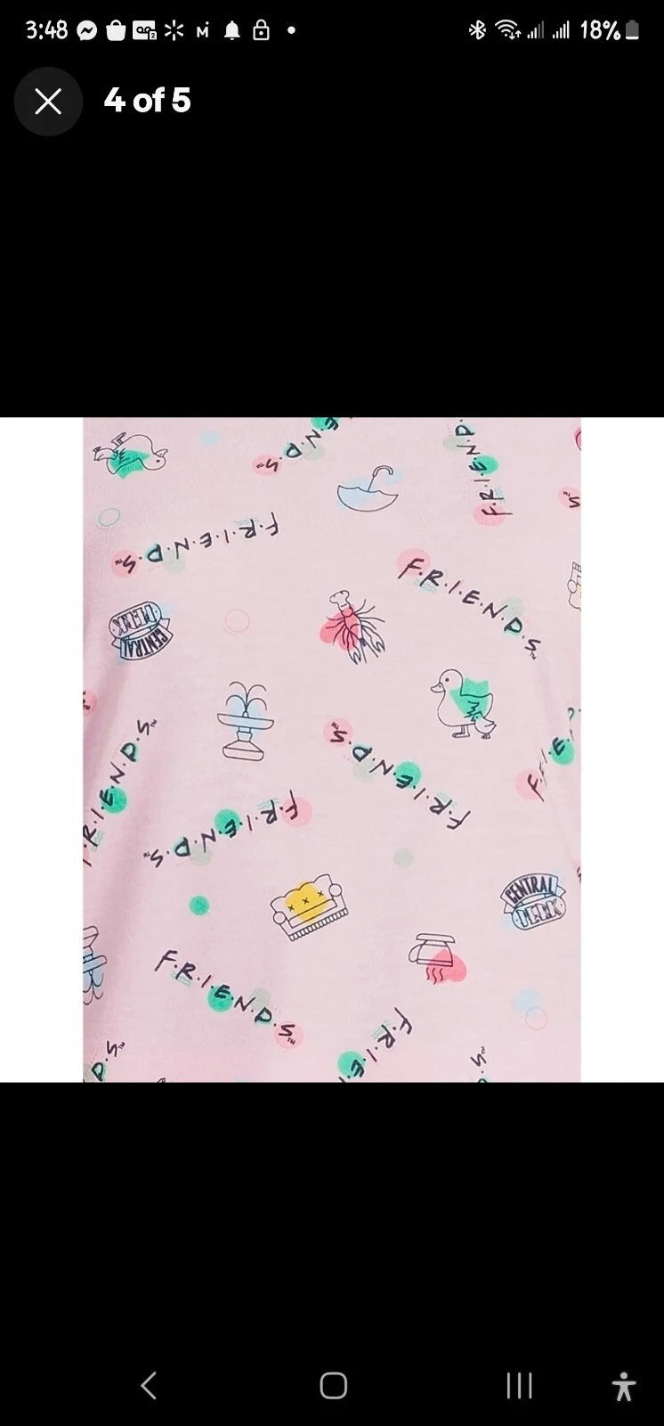 Warner Bros. Women's Friends Shirt, Shorts & Sock Pajama Set 3-Piece XL