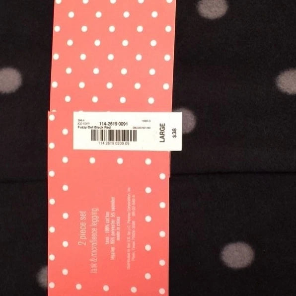 NEW FLIRTITUDE WOMENS TANK & LEGGING LOUNGE SLEEP SET SIZE L RED & BLK RET$38