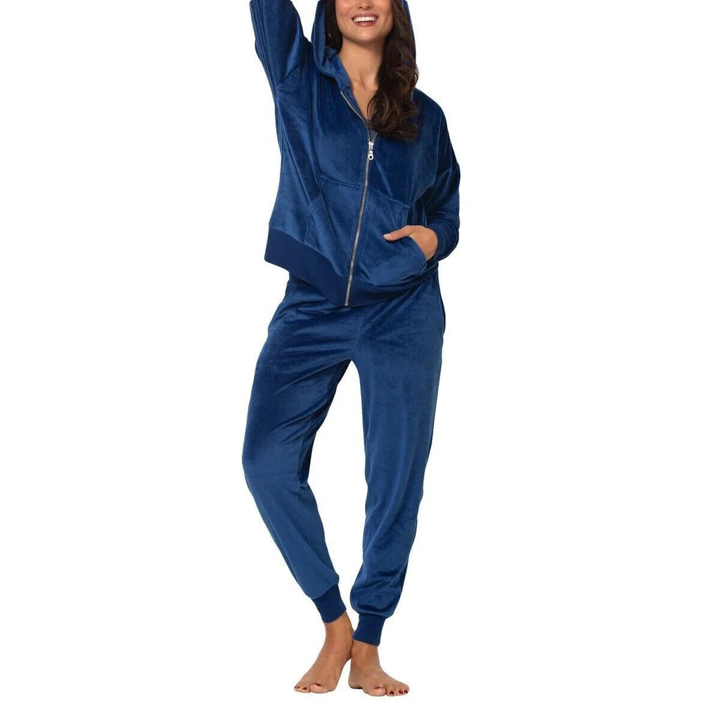Felina Ladies' 2-piece Velour Set, Blue, L