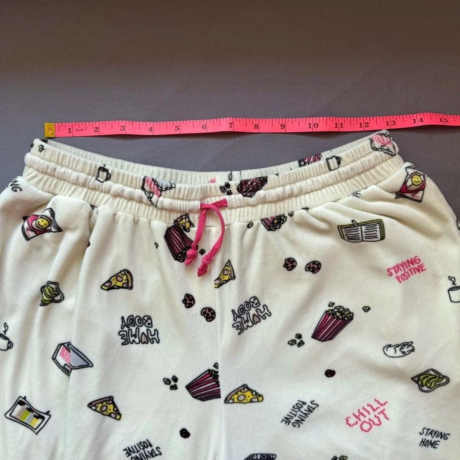 Stitch & Pine pajama set womens large emoji soft long sleeve white