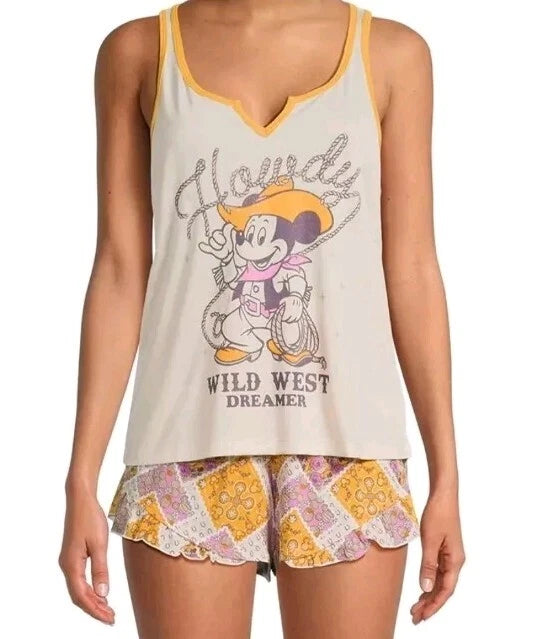 ©DISNEY Howdy Wild West Dreamer~ Medium (8-10) ~ 2-Piece Pajama Shorty Tank Set
