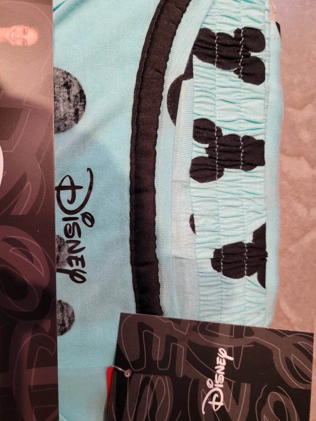 NEW DISNEY SHORT & TOP PAJAMA SET SLEEP SET WOMENS M TEAL GREEN
