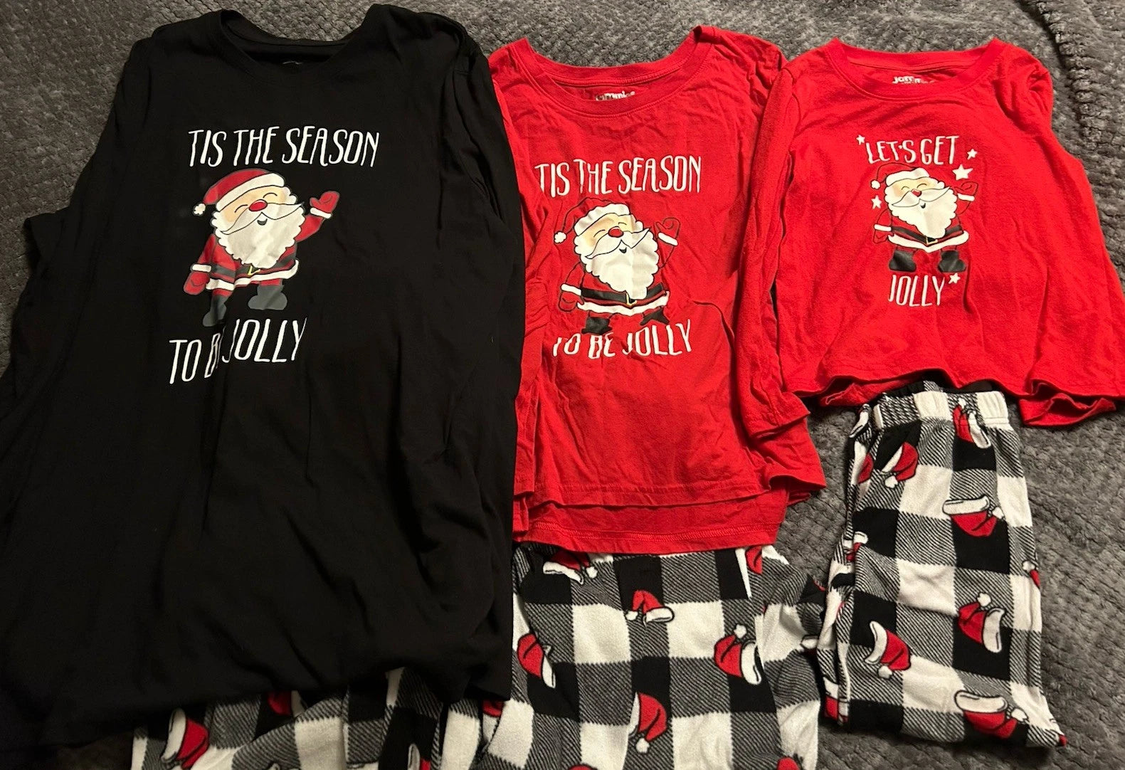 Family pajamas. Dad 2XLT. Mom XL. Daughter 7/8