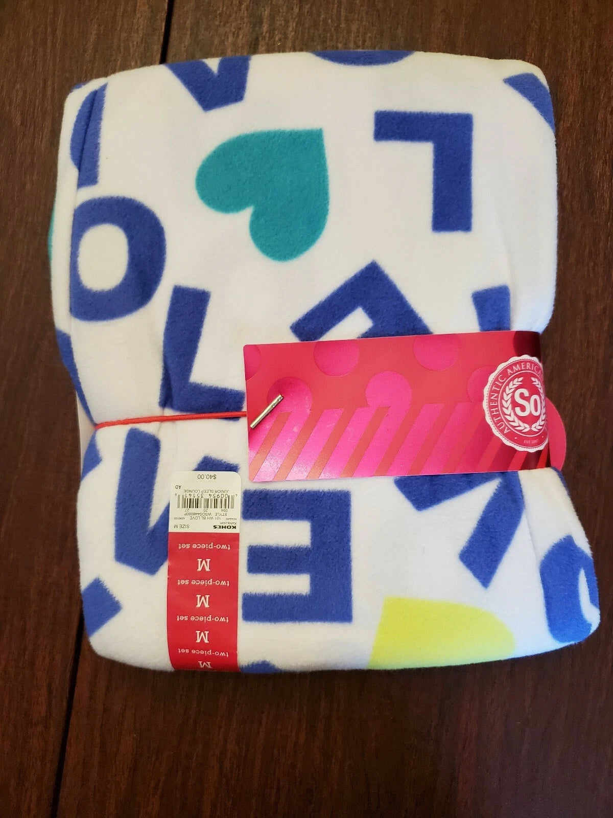 NEW Junior's 2-piece Pajama Set By SO, Size M