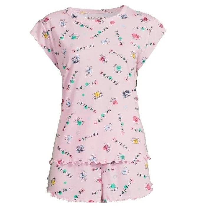 Warner Bros. Women's Friends Shirt, Shorts & Sock Pajama Set 3-Piece XL