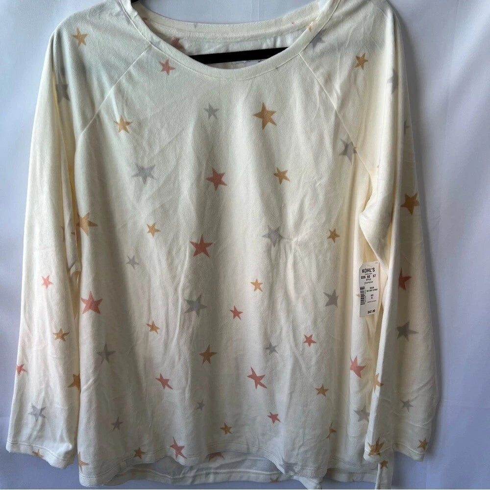 Sonoma 2-Piece Ivory Star Pattern Sleepwear NWT size XL