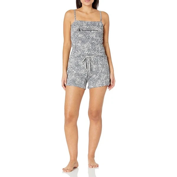 Champion Womens Sleep Drwastrings Camisole Top Set Granite Print Size L NWT