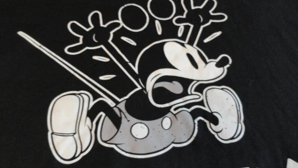 Mickey Mouse Pajama Set Woman Sz L Disney Black & White Sleepware