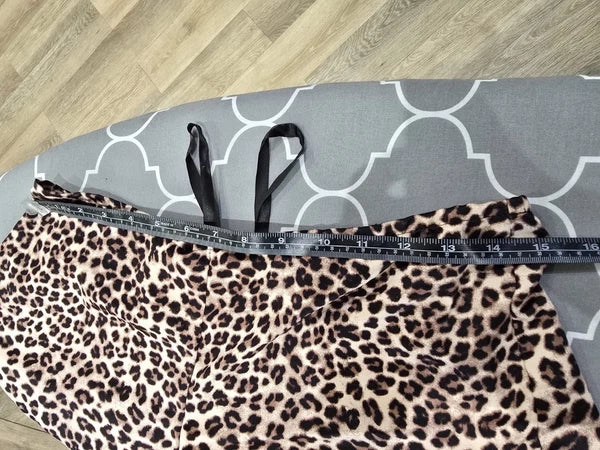 Satin Leopard Print Lingerie Nightwear Set Cami Shorts Robe 8-10