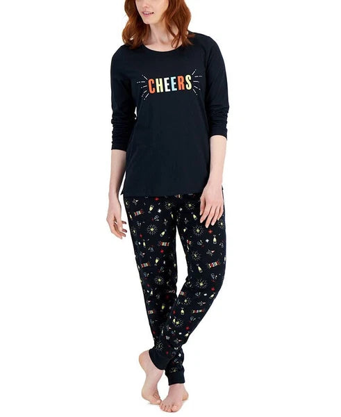 Family Pajamas Matching New Years Mix It Pajama Set Black L