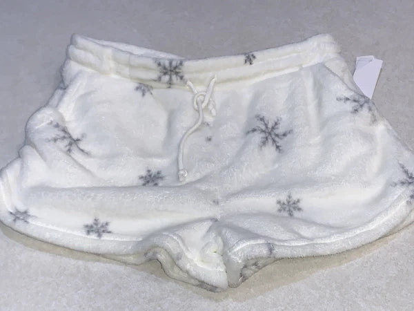 Cozie by Pink Rose Women’s 2 Piece Pajamas Lounge Set Large Beige Holiday NWT