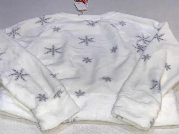 Cozie by Pink Rose Women’s 2 Piece Pajamas Lounge Set Large Beige Holiday NWT
