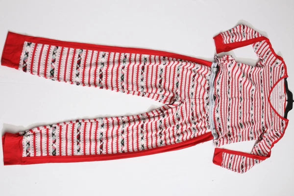 EUC SZ M Victorias Secret Fireside Thermal Pajamas Red Holiday Chirstmas