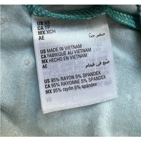 ALFANI WOMENS PAJAMAS MODAL SET TANK TOP TEAL & LEGGINGS CLASSIC BLACK SIZE XS