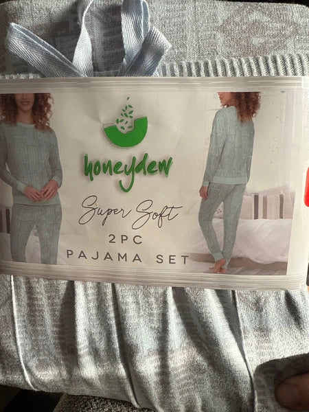 Honeydew Women’s 2-Piece Super Soft Pajama Set, Light Blue, M