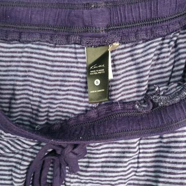 Kersie Wmns Pajamas Sz S (6/8) Long Sleeve Purple Lace Soft Pockets Lounge #122