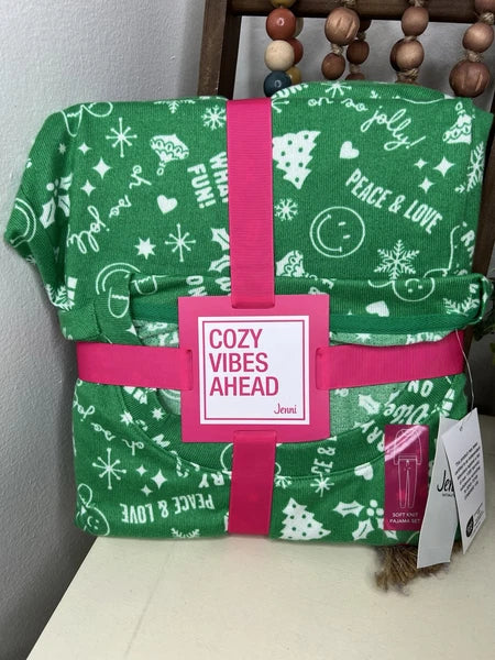 Brand New-Jenni 2-Pc. Long-Sleeve Packaged Pajamas Set