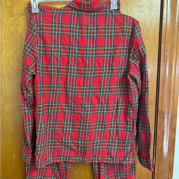 Lounge by beach lunch lounge plaid pajama set xs