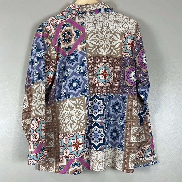 Tolani Zadie Notched Collar Top & Relaxed Fit Pant 2 Piece Pajama Set