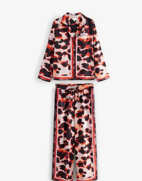 B By Ted Baker Size 12 Satin Jaquard Black Pyjamas RRP £62 BNWT