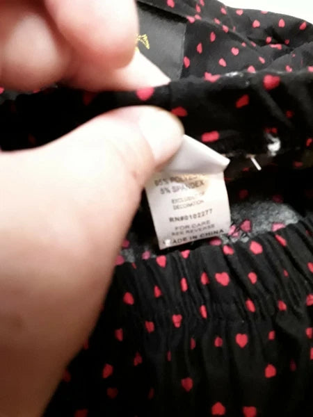 TB Loungewear Premium Collection Women's  2 PC ls PJ set pink/black sz S  GUC