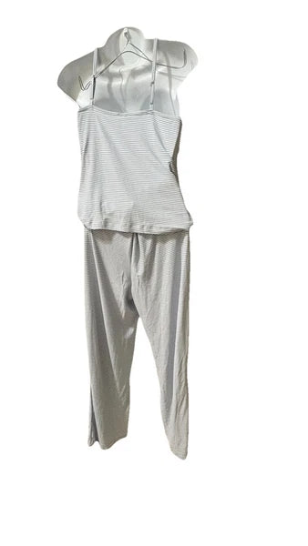 NWT JUST BE Striped Strappy sleep Set,white/blue Size M#26