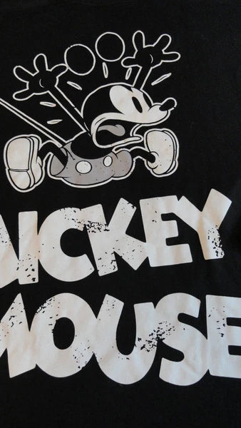 Mickey Mouse Pajama Set Woman Sz L Disney Black & White Sleepware
