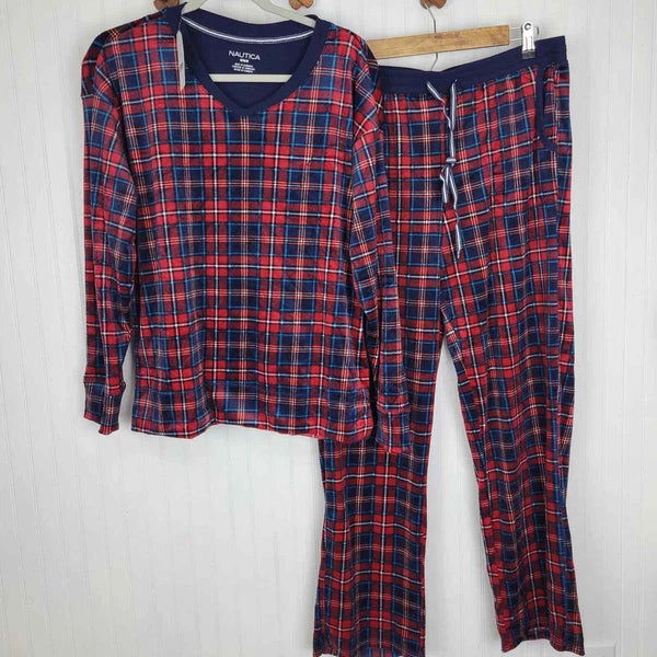 Nautica fleece pajama set women's Size Medium