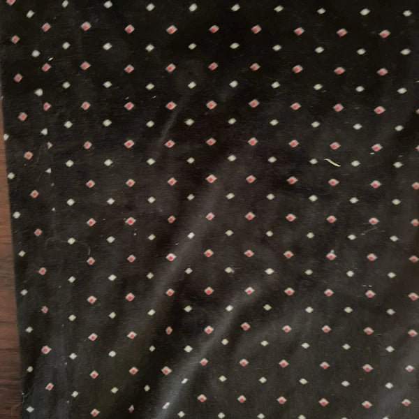 Secret Treasures 2Piece Black Large Pjs Fleece Cozy Comfy Red/white Detail