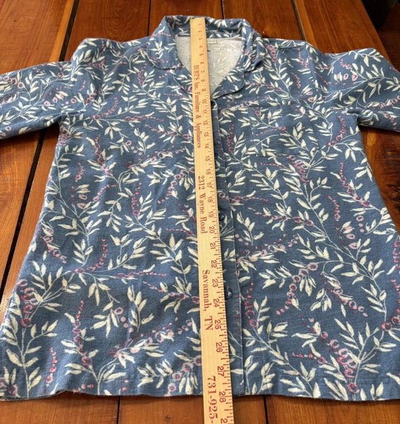 Garnet Hill RN#102816 Womens Pajamas 2 pc SIze X-Small Organic Cotton Button up